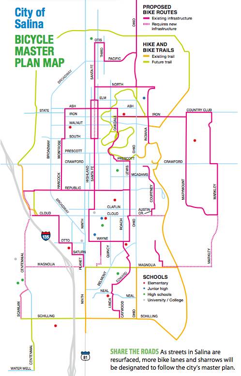 Salina Bike Route Map 2015