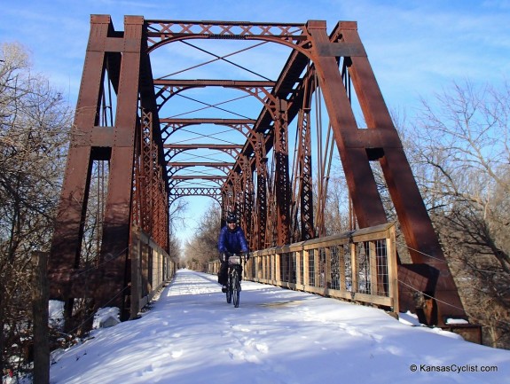 Snow riding on the Southwind Rail Trail