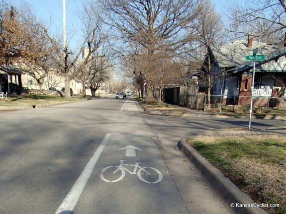 Wichita 1st St Bike Lane